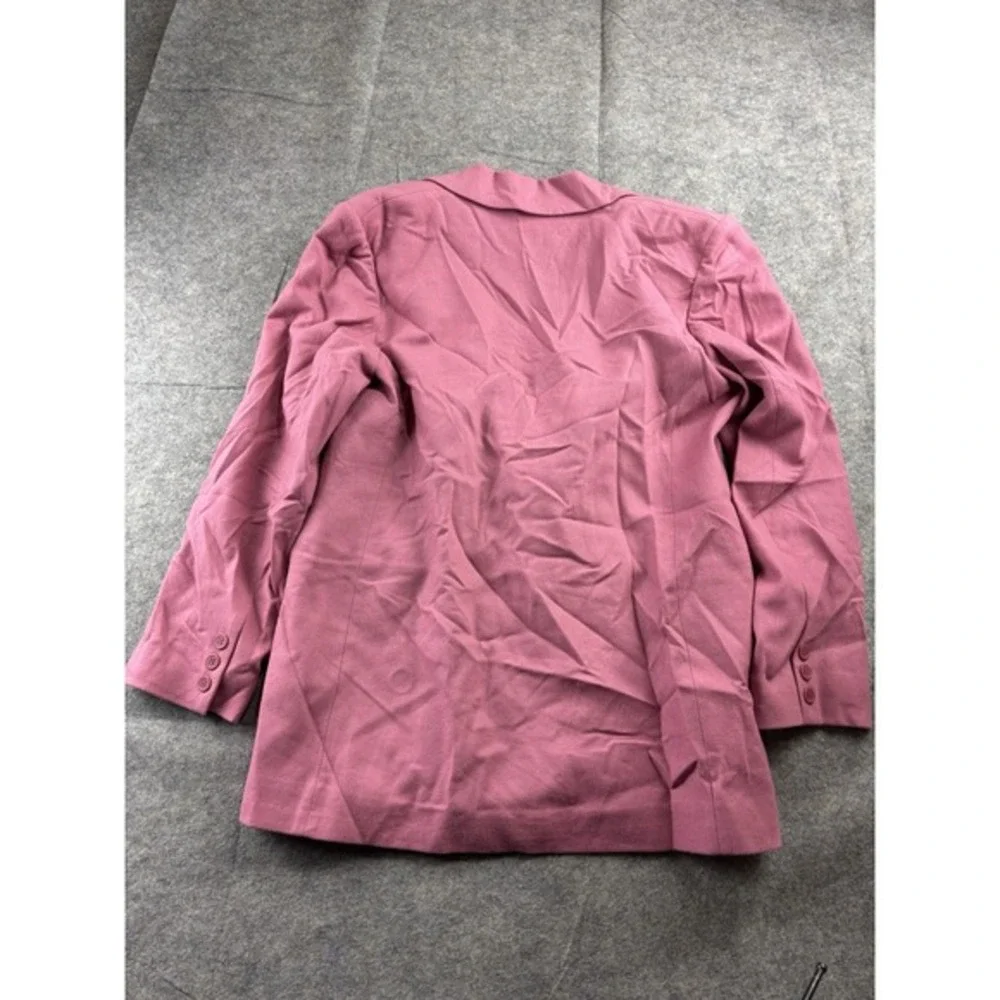 Kristen Blake 100% Merino Wool Lined Blazer Jacket Women 10 Barbiecore Girly 00s
